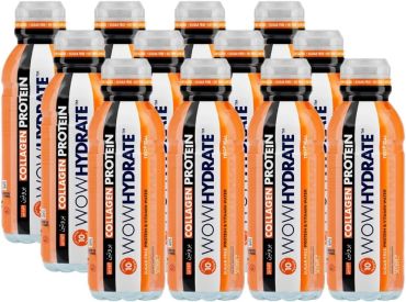 Wow Hydrate Tropical Sugar Free Protein And Vitamin Water 12 x 500 Ml